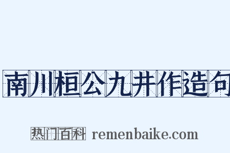 南川桓公九井作造句是什么意思的图片